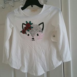 GIRLS WARM SEQUIN FRONT TOP